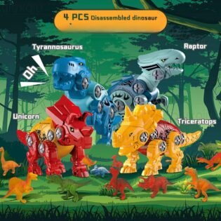 lot de 4 dino à assembler