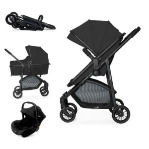 poussette-convertible-3-en-1-biarritz-asalvo confortable poussette biarritz noire