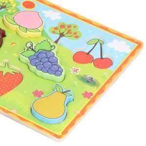 puzzle en bois fruits colorés