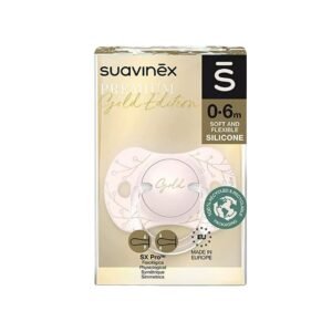 sucette-physiologique-premium-gold-0-6-mois-suavinex-R1 statut sucette premium gold saumon