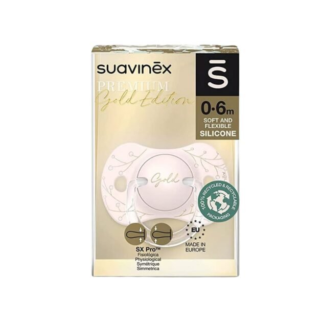 sucette-physiologique-premium-gold-0-6-mois-suavinex-R1 statut sucette premium gold saumon