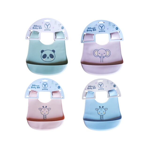profil bavoir en silicone motif animal