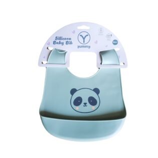 bavoir en silicone motif animal vert