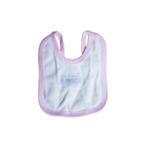 confortable bavoir bebitof blanc rose