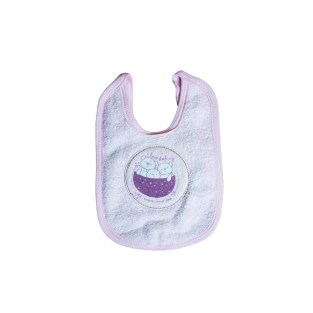 confortable bavoir bebitof rose clair
