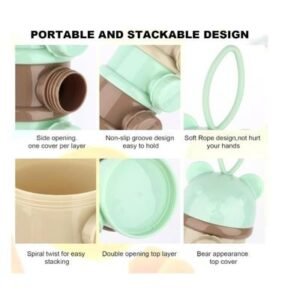 doseur-de-lait-en-poudre-3-niveaux-ours pratique doseur ours vert