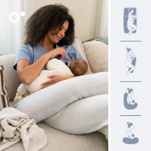 coussin-de-grossesse-maxxy-little-dots-grey-doomoo-2 pratique Maxxy little dots grey