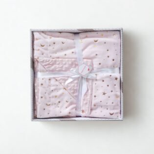 couverture étoile dorée rose