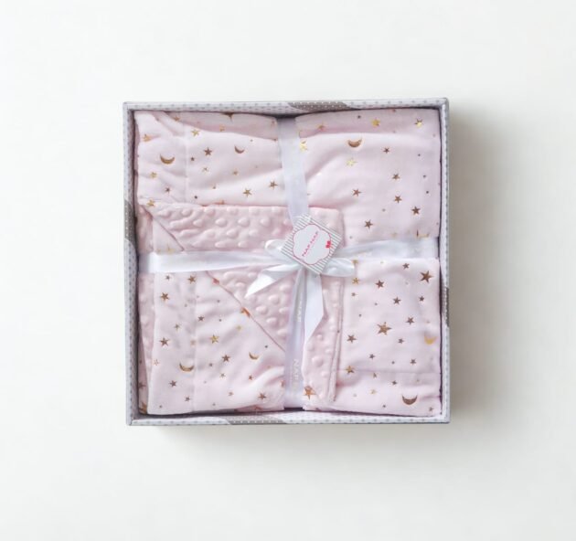 couverture étoile dorée rose