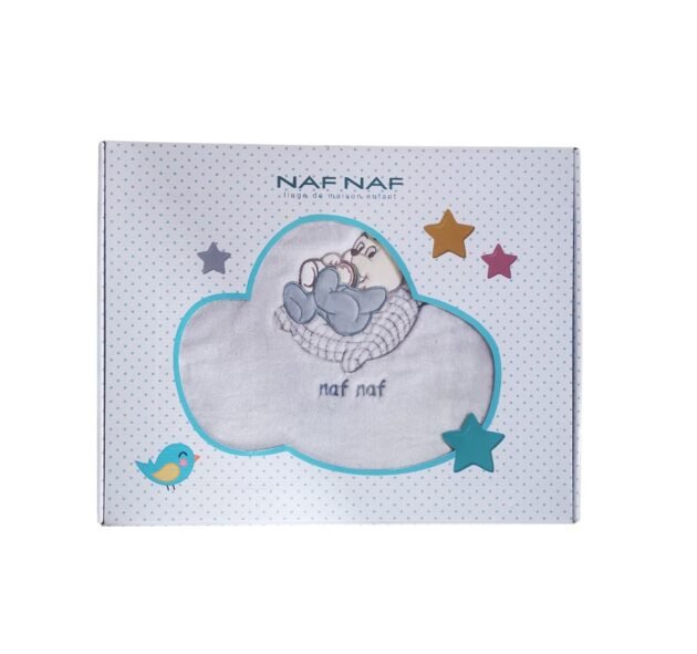 couverture-raschell-teddy-140-x-110-cm-naf-naf-grise couverture raschell teddy grise