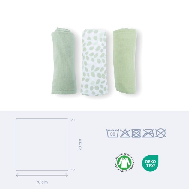mousseline mini leaves green