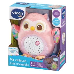 emballage veilleuse lumi chouette rose