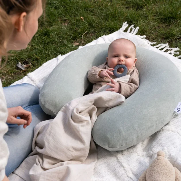 confortable nursing air pillow vert