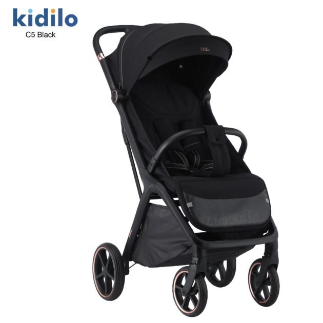 poussette-valise-compacte-c5-kidilo-noire C5 black