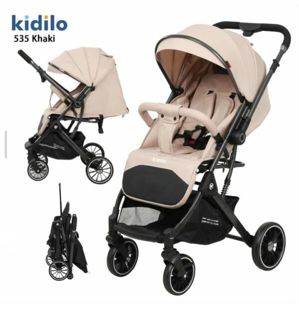 poussette valise réversible 535 beige - kidilo maroc confort bebe kidilo gobebe maroc