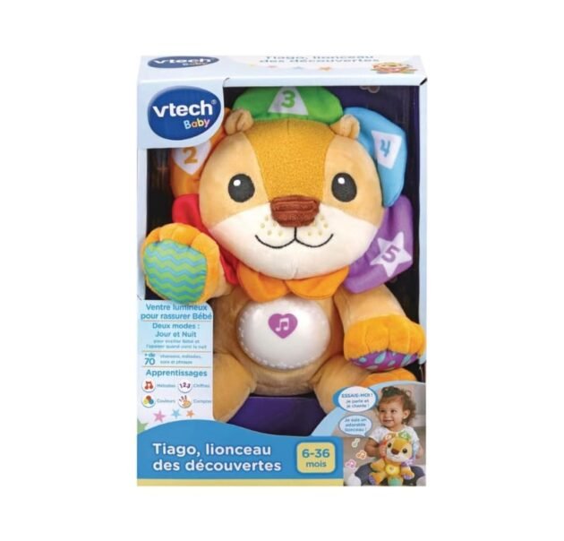 lion-des-decouvertes-tiago-vtech emballage lion thiago vtech