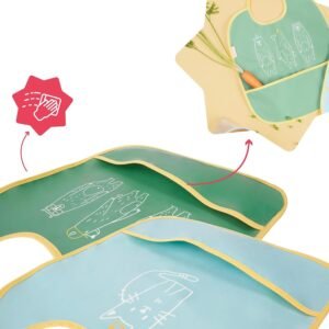 Lot de 2 bavoirs sans manches badabulle 6