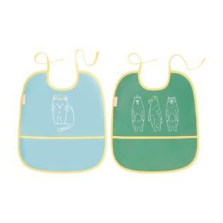 Lot de 2 bavoirs sans manches badabulle