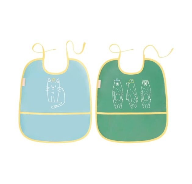 Lot de 2 bavoirs sans manches badabulle
