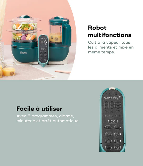 cuiseur nutribaby opal green facile à utiliser