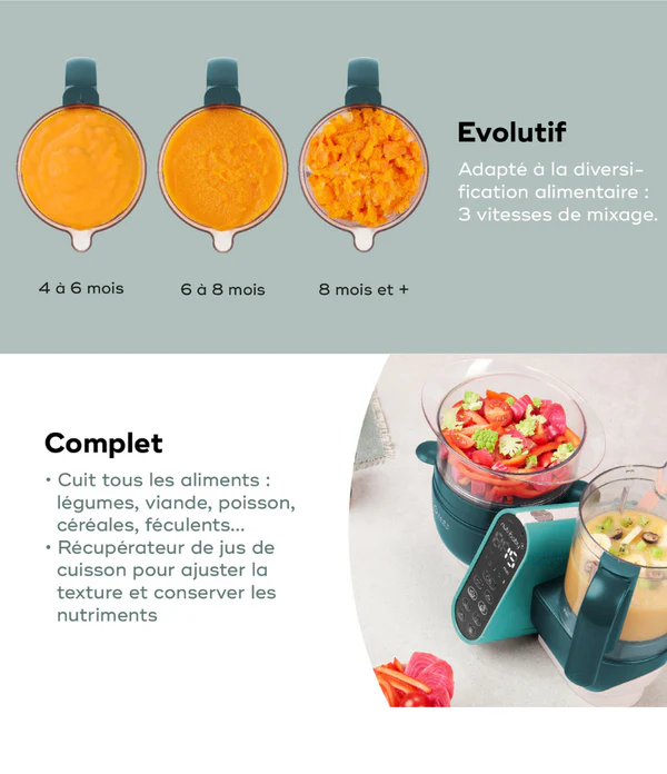 cuiseur nutribaby opal green polyvalent
