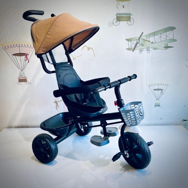 tricycle évolutif confortable just baby beige