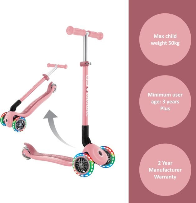 trottinette-pliable-primo-globber-4 trottinette primo pratique rose