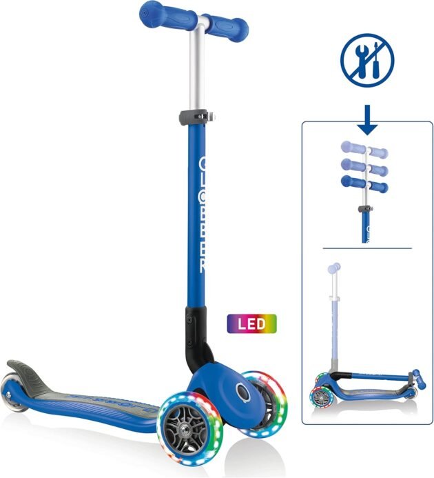 trottinette-pliable-primo-globber trottinette primo bleu