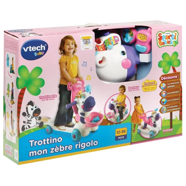 trottino mon zèbre rigolo rose – vtech Trottino Mon Zèbre Rigolo Rose – Vtech