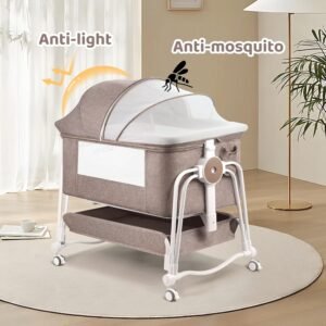 berceau-cododo-multifonction-4-en-1-beige-4 berceau cododo 4 en 1 avec moustiquaire beige