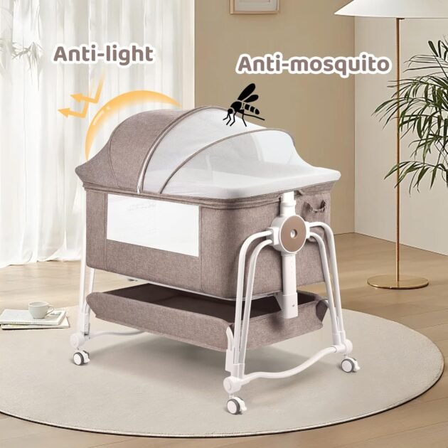 berceau-cododo-multifonction-4-en-1-beige-4 berceau cododo 4 en 1 avec moustiquaire beige