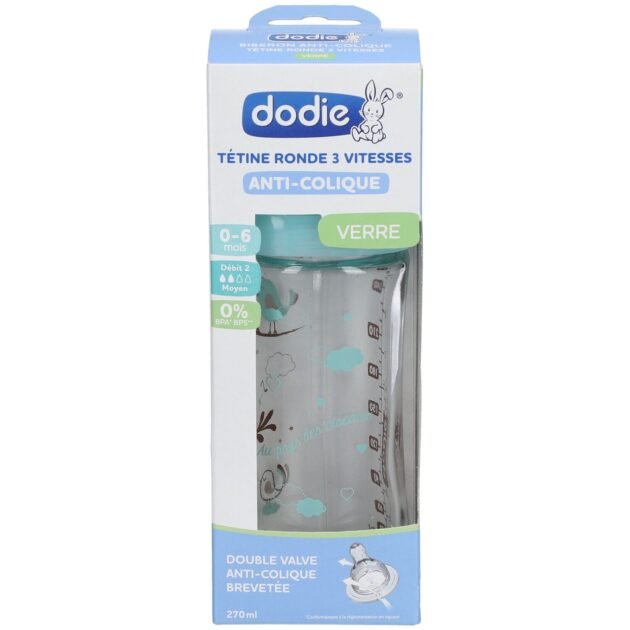 Biberon Verre Tétine Rond 270ml - Dodie
