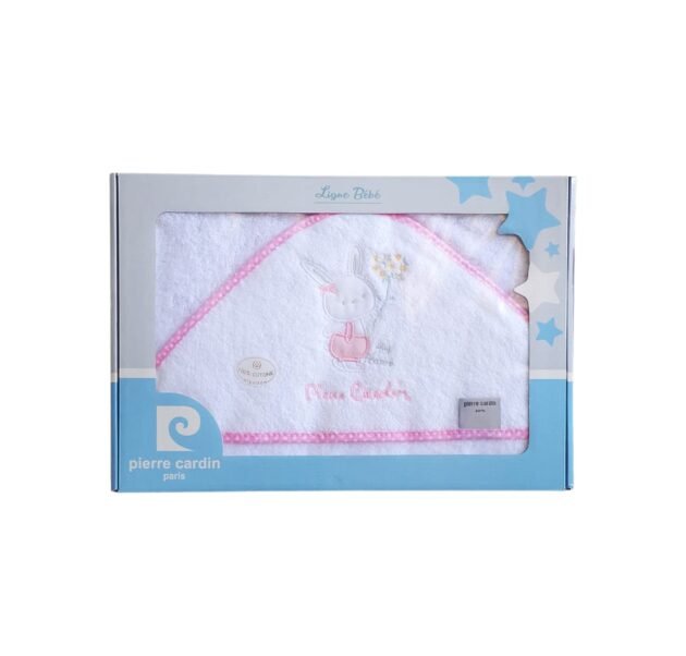 cape de bain lapin rose