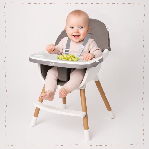 Chaise Haute Mika Gris - MS Innovaciones
