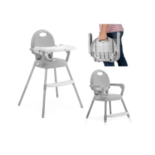 Chaise Haute Spoon Pliante Gris - MS Innovaciones