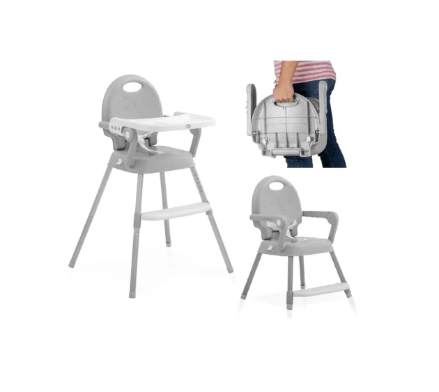 Chaise Haute Spoon Pliante Gris - MS Innovaciones