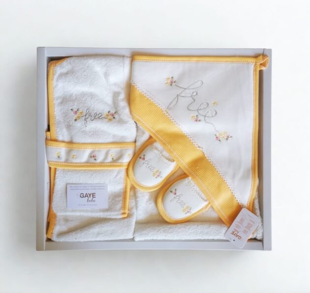 coffret-de-bain-4-pcs-free-gaye-bebe-J coffret de bain free jaune