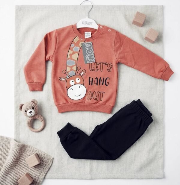 ensemble bébé giraffe rose noire - nicukids gobebe Ensemble Bébé Giraffe - Nicukids