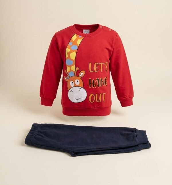 ensemble bébé giraffe rouge noire - nicukids gobebe Ensemble Bébé Giraffe - Nicukids