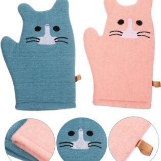 gants-de-bain-doux-forme-chat-1 gant de bain doux 1