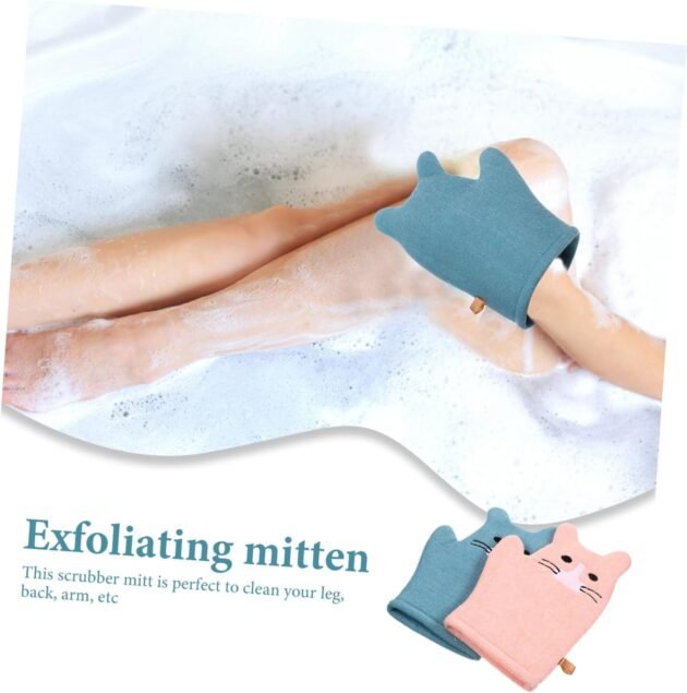 gants-de-bain-doux-forme-chat-2 gant de bain confortable