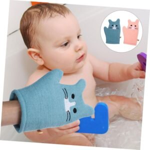 gants-de-bain-doux-forme-chat-4 gant de bain doux