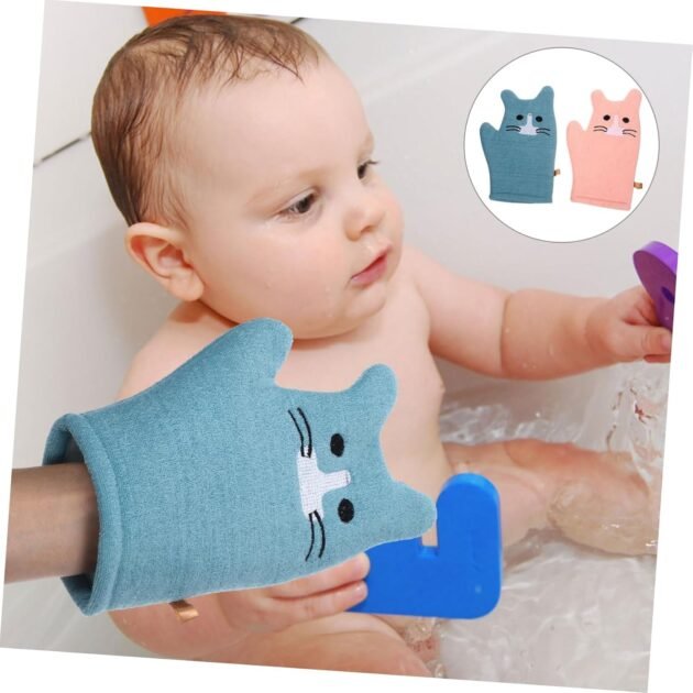 gants-de-bain-doux-forme-chat-4 gant de bain doux
