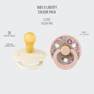lot de 2 tétines en caoutchouc naturel - bibs x liberty Lot De 2 Sucettes Pour Bébé En Caoutchouc Naturel - Bibs x Liberty 0-6 mois