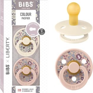 profil lot de 2 tétines pour bébé en caoutchouc naturel - bibs x liberty Lot De 2 Sucettes Pour Bébé En Caoutchouc Naturel - Bibs x Liberty 0-6 mois