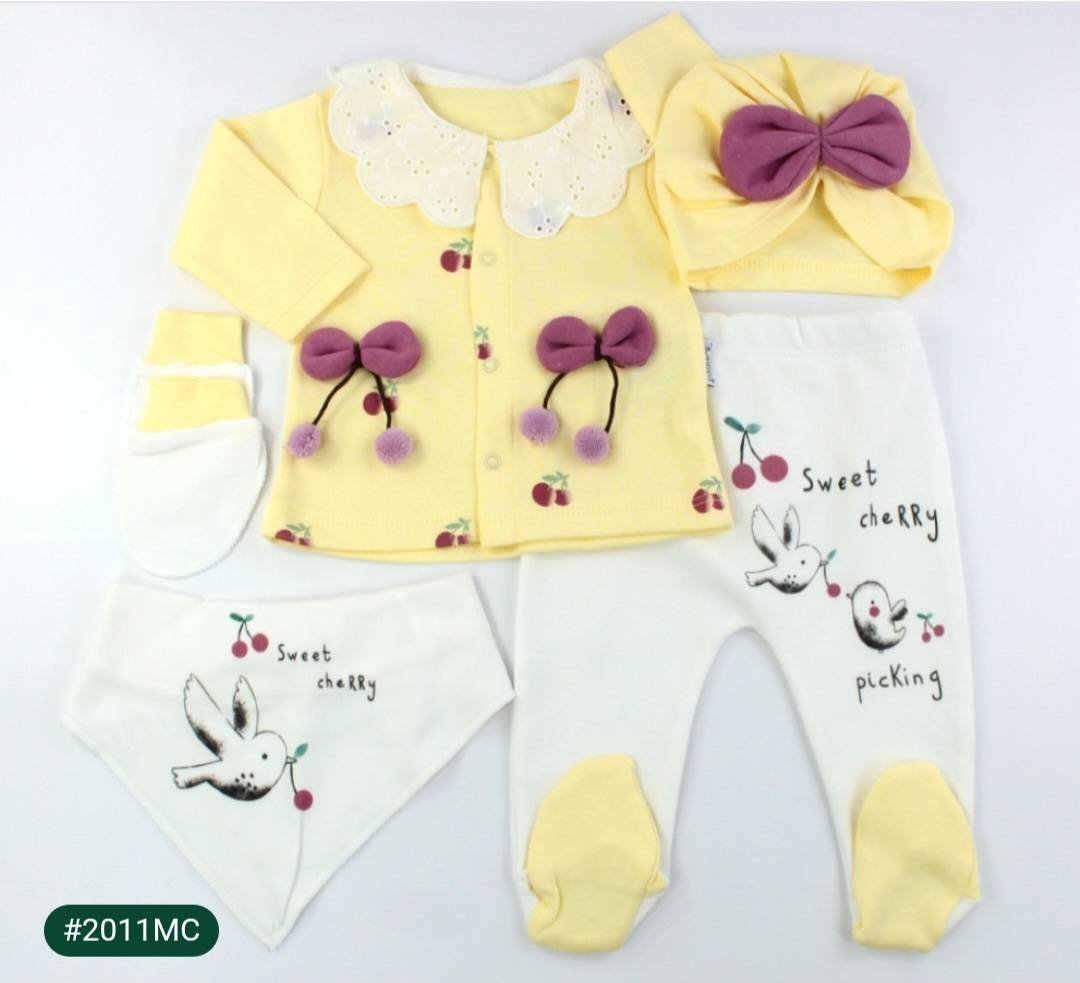 profil pack 5 pièces coton pour fille nouveau-né (0 à 3mois) Pack 5 Pièces Coton Pour Fille Nouveau-Né (0 à 3Mois)