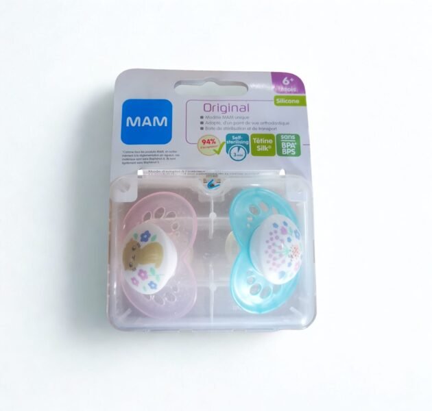 Sucette Anatomique Silicone +6mois Avec Boite Stérilisation - Mam