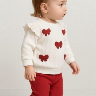 Ensemble De Vêtement Motif Papillons Brodé - Nikuby