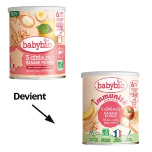 5 céréales – babybio 5 Céréales Avec Banane Et Pomme - Babybio