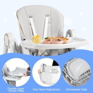 Chaise Haute Et Balancelle 2en1 BHC-400 - Mon Bébé
